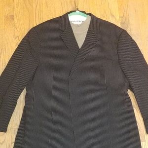 Men's Stripe Navy Blue Blazer